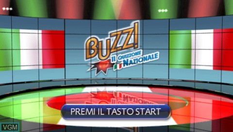 Title screen of the game Buzz! Il Quizzone Nazionale on Sony PSP