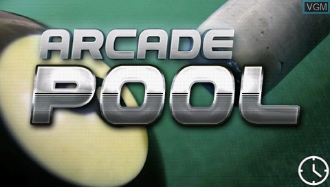 Title screen of the game Arcade Pool on Sony PSP