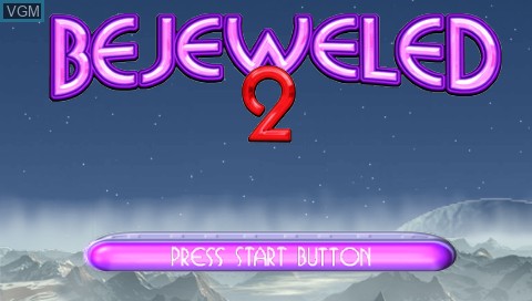 Title screen of the game Bejeweled 2 on Sony PSP