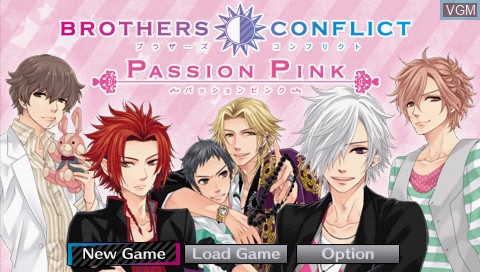 Title screen of the game Brothers Conflict - Passion Pink on Sony PSP