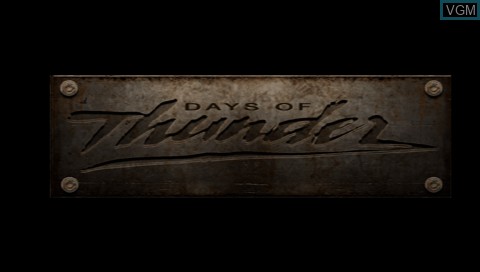 Title screen of the game Days of Thunder on Sony PSP