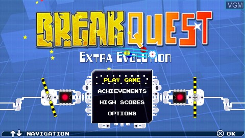 Title screen of the game BreakQuest - Extra Evolution on Sony PSP