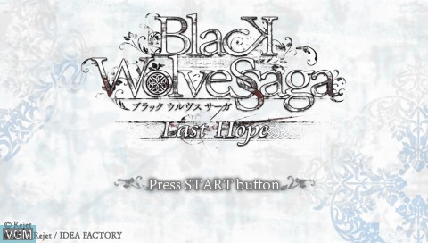 Title screen of the game Black Wolves Saga - Last Hope on Sony PSP