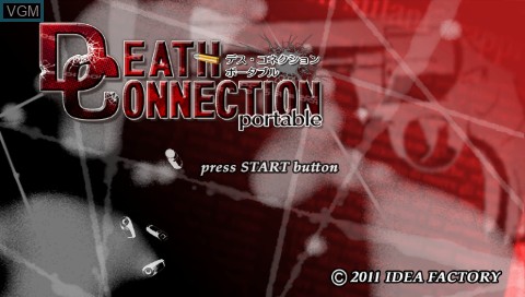 Title screen of the game Death Connection Portable on Sony PSP