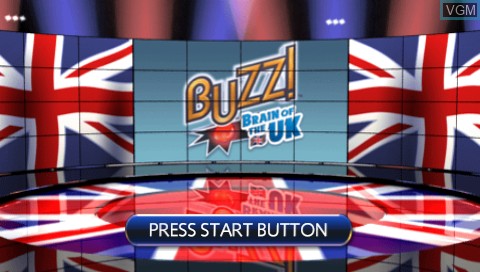 Title screen of the game Buzz! Brain of The UK on Sony PSP