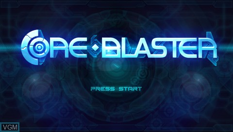 Title screen of the game Core Blaster on Sony PSP