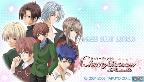 Title screen of the game Cherry Blossom Portable on Sony PSP