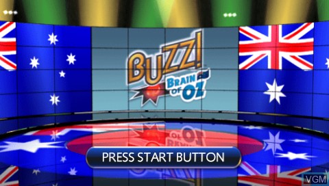 Title screen of the game Buzz! Brain of OZ on Sony PSP