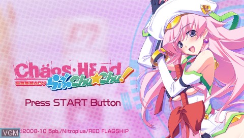 Title screen of the game Chaos;Head Love Chu*Chu! on Sony PSP
