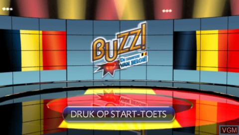 Title screen of the game Buzz! Le Plus Malin des Belges on Sony PSP