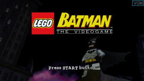 Title screen of the game LEGO Batman - The Videogame on Sony PSP