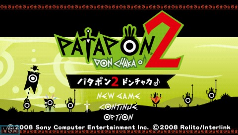 Title screen of the game Patapon 2 - Don-Chaka on Sony PSP