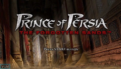 Title screen of the game Prince of Persia - The Forgotten Sands on Sony PSP