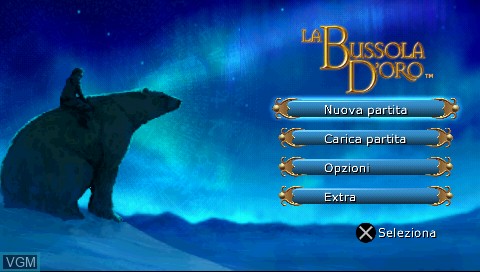 Title screen of the game Bussola D'Oro, La on Sony PSP