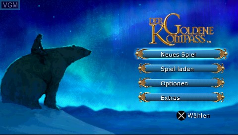 Title screen of the game Goldene Kompass, Der on Sony PSP