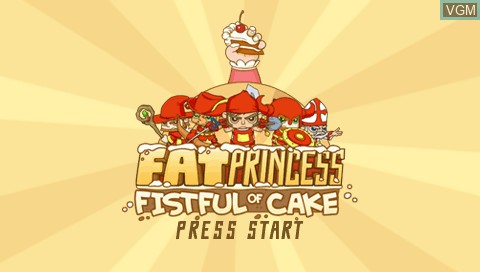 Title screen of the game Fat Princess - Fistful of Cake on Sony PSP