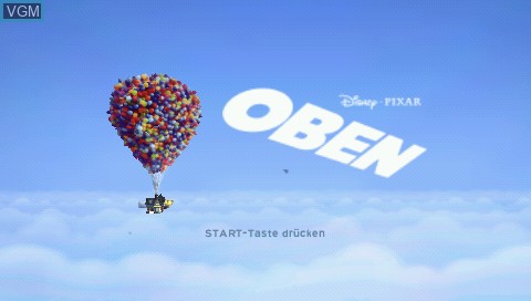 Title screen of the game Oben on Sony PSP