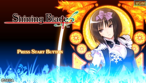 Title screen of the game Shining Blade on Sony PSP