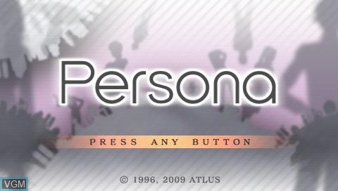 Title screen of the game Shin Megami Tensei - Persona on Sony PSP