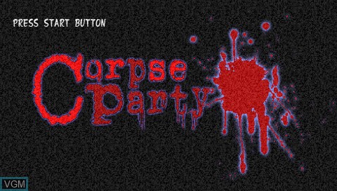 Title screen of the game Corpse Party on Sony PSP