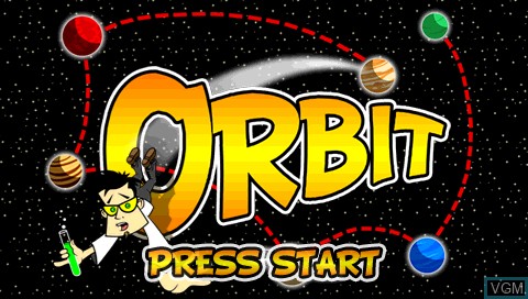 Title screen of the game Orbit on Sony PSP
