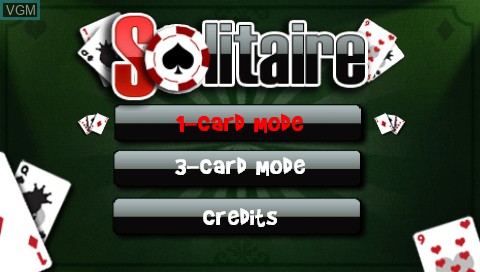 Title screen of the game Solitaire on Sony PSP