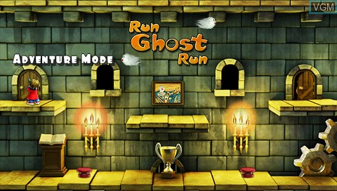 Title screen of the game Run Ghost Run on Sony PSP