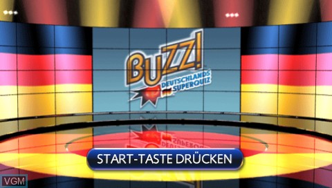 Title screen of the game Buzz! Deutschlands Superquiz on Sony PSP