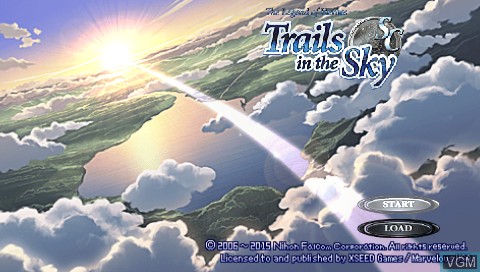 Title screen of the game Legend of Heroes, The - Trails in the Sky SC on Sony PSP