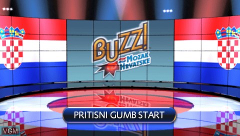 Title screen of the game Buzz! Mozak Hrvatske on Sony PSP