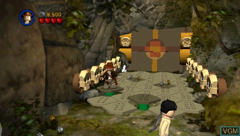 Menu screen of the game LEGO Indiana Jones - The Original Adventures on Sony PSP