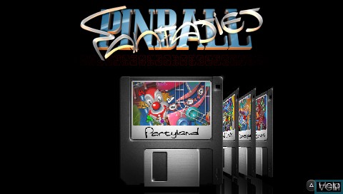 Menu screen of the game Pinball Fantasies on Sony PSP