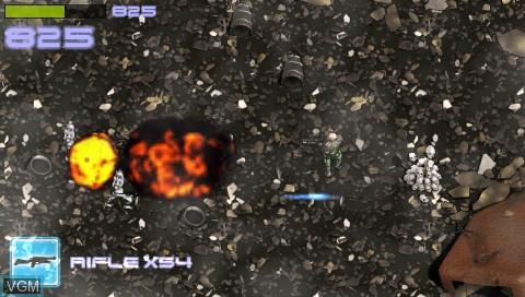 Menu screen of the game Terminator, The on Sony PSP