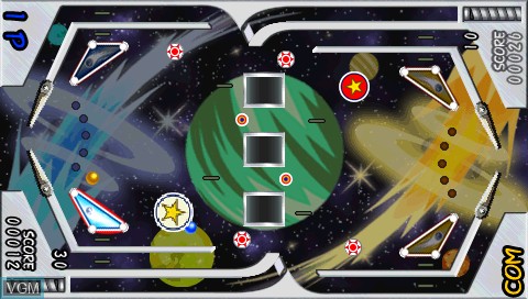 Menu screen of the game Pinball Duel on Sony PSP