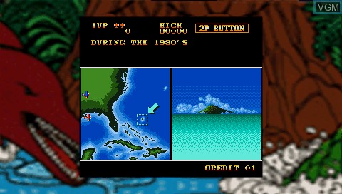 Menu screen of the game Prehistoric Isle on Sony PSP