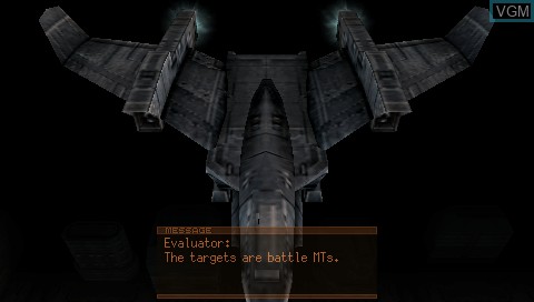 Menu screen of the game Armored Core 3 Portable on Sony PSP