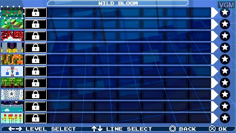 Menu screen of the game BreakQuest - Extra Evolution on Sony PSP