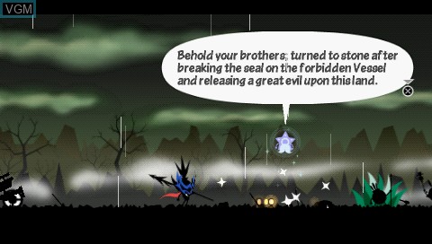 Menu screen of the game Patapon 3 on Sony PSP