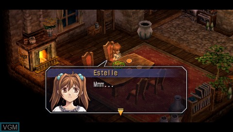 Menu screen of the game Legend of Heroes, The - Trails in the Sky on Sony PSP