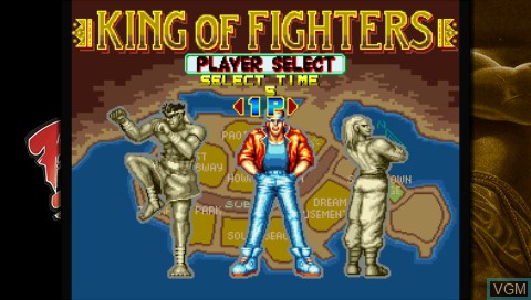 Menu screen of the game Fatal Fury - King of Fighters on Sony PSP
