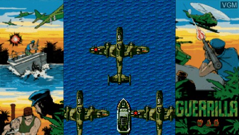 Menu screen of the game Guerrilla War on Sony PSP