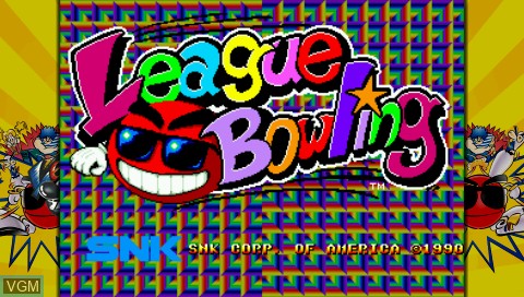 Menu screen of the game League Bowling on Sony PSP
