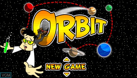 Menu screen of the game Orbit on Sony PSP