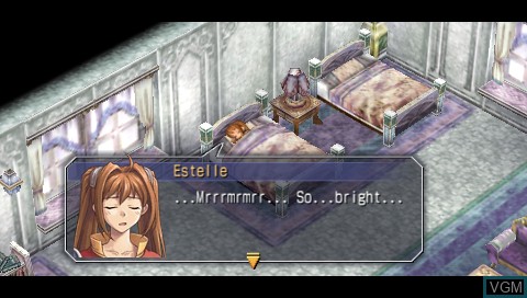 Menu screen of the game Legend of Heroes, The - Trails in the Sky SC on Sony PSP