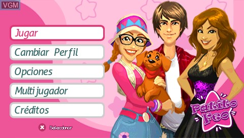 Menu screen of the game Mondo di Patty, Il - Il Gioco Piu' Bello on Sony PSP