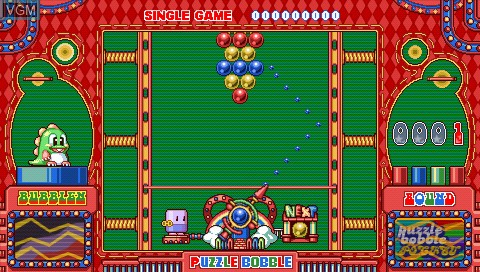 In-game screen of the game Puzzle Bobble Pocket on Sony PSP