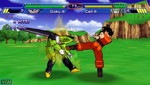 In-game screen of the game Dragon Ball Z - Shin Budokai on Sony PSP