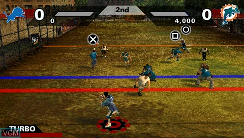 In-game screen of the game NFL Street 2 Unleashed on Sony PSP