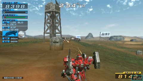In-game screen of the game Armored Core - Formula Front on Sony PSP