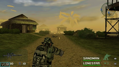 In-game screen of the game SOCOM - U.S. Navy SEALs Fireteam Bravo on Sony PSP